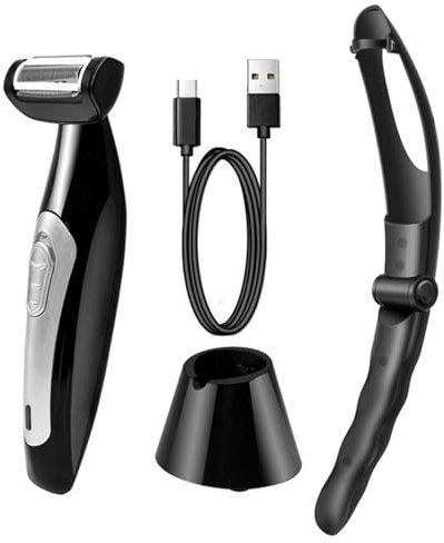 Afeitadora De Pecho Y Espalda - Afeitadora De Espalda De 3 W Para Hombres | Afeitadoras Corporales Para Hombres | Recortador De Pelo En El Pecho | Cortadora De Vello Corporal, Afeitadora Eléctrica