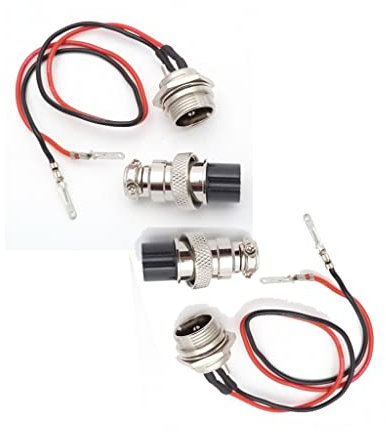 MTGUIWF GX16 Charger 3 Prong Socket Connector Male Female Plug Compatible With Electric Scooter Razor Bike 3 PIN 2 WIRE Set Of 2