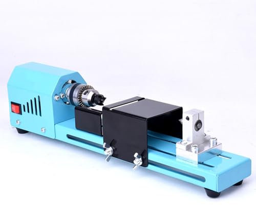 Industrielle Mini-Drehmaschine, 12–24 V, einstellbare Geschwindigkeit + Präzisions-Bohrfutter for DIY-Holzperlen und Metallbearbeitungsprojekte