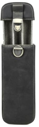 THEDAYBABY Handgefertigtes Stifteetui aus echtem Leder mit 3 Schlitzen, Vintage-Füllfederhalter-Aufbewahrung, Stiftebox, Büro, Schule, Schreibwaren-Tasche, grau, Einheitsgröße