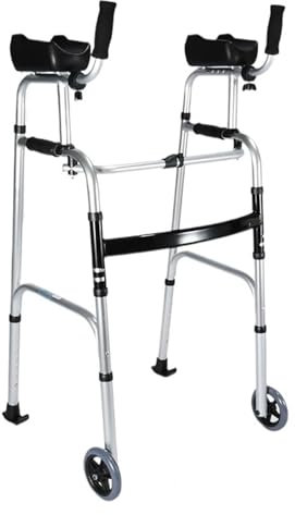 Silla de máquina de desplazamiento Andadores con ruedas for personas mayores: movilidad liviana for caminar con ruedas de 5 y reposabrazos acolchados extraíbles, andador de plataforma con soporte for