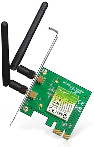 Tarjeta de Red WiFi N300 PCI-E, 300 Mbps, Soporte WPA/WPA2, Antena extraíble, Ideal para conectar PC a Internet de Alta Velocidad.