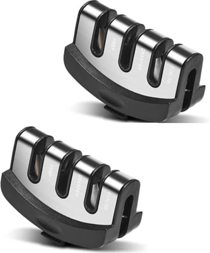 Afilador De Cuchillos Cabezal De Repuesto De 3 Etapas, 2 Piezas, Diamante, Cerámica, Acero De Tungsteno, 2e 1 Cm X 6 Cm X 1 Cm