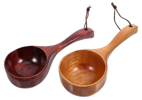 Holibanna 2pcs Soup Ladle Portable Rice Ladle Water Spoon Stylish Kitchen Supply for Serving Soup for Home Restaurants Hotels