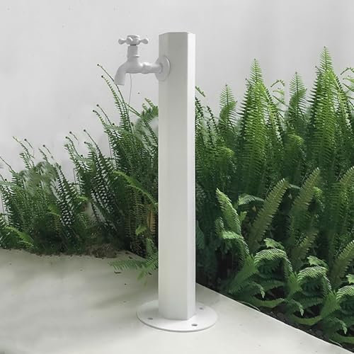 Colonne d'eau de Jardin autoportante, Colonne d'eau d'extérieur, Colonne d'eau Verticale en Acier Inoxydable 304 avec Support de Tuyau, Robinet antigel extérieur, Fontaine pour Irrigation, d