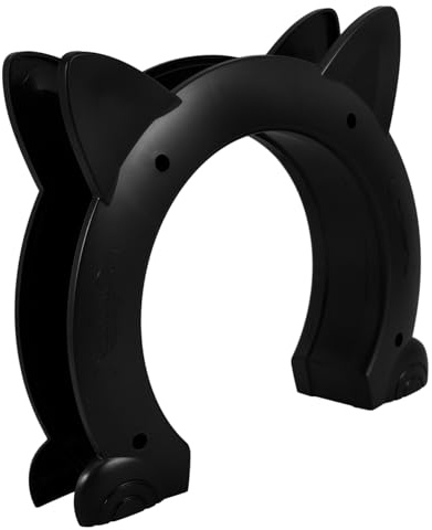 VERDANVERSE Porte Intérieure pour Chat en Plastique Noir de Chat, Design Élégant et Fonction Polyvalente pour Accès Facile, pour Décor de Maison et Niches pour Animaux