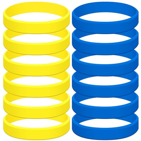 AKAIXI 24 PCS Silicone Bracelets for Women Men Friendship Silicone Wristbands Elastic Universal Rubber Bracelets Blank Wrist Bands for Birthday Sports Party Supplies Accessorie Gifts