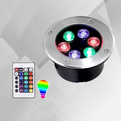 EDXTNKQC Luci Per Fontane - Faretti Per Piscina, Faretti Da Incasso RGB Con Telecomando, Luce Subacquea A LED Impermeabile IP68 Per Piscina, Illuminazione Per Laghetto Con Cambio Colore(3W(12V))