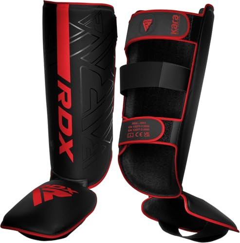 RDX Schienbeinschoner Kickboxen Kampfsport Muay Thai Training, Maya Hide Leder Kara Thaiboxen Schienbeinschutz, Schienbeinschützer Sparring Boxen Krav MAGA MMA Karate Taekwondo