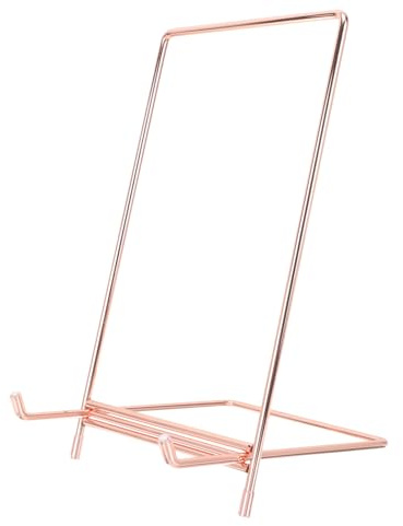 OUNONA Supporto per Piatti da Esposizione e Porta Ricettario in Acciaio, Piccolo Cavalletto Stabile per Tablet, Cornici e Opere D’Arte, per Cucina, Ufficio e Negozi