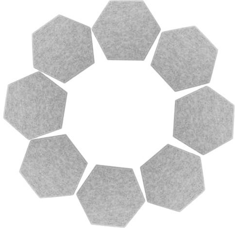 NIYANGLE 12pcs Acoustic Wall Panels Soundproofing Board Felt Insulation Pads Silver Grey Noise Reduction for Home Office Recording Studio