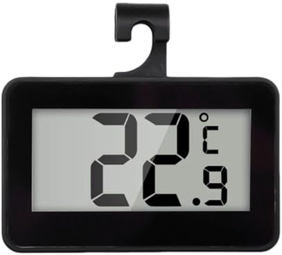Mini Refrigerator Fridge Thermometer Waterproof Digital Freezer Thermometer with Hook Refrigerator/Freezer Digital Thermometer Max/Min Record Function for Kitchen Home Restaurants