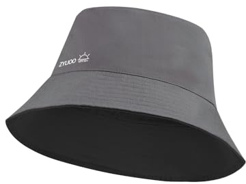 Zylioo Stor huvud vändbar fiskarhatt, stor kylning resehatt, dubbelsidig sommarhatt för män och kvinnor, strandsolhatt, L-XL