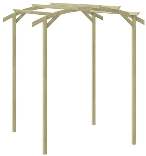 Genérico Pérgola de jardín Madera de Pino impregnada 180x197x210 cm, Pérgolas, Arcos y enrejados de jardín Verde,44926