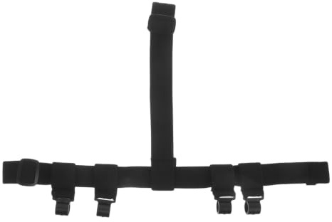 Operitacx Clips de Fixation pour Lampe Frontale, Sangle élastique avec Crochets de Montage, Accessoires de sécurité pour Casques de Chantier, Mines et travaux de Nuit (Noir)