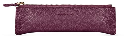 Londo Astuccio in Vera Pelle con Zip – Elegante Porta Matite, Astuccio Multifunzionale e Porta Penne per Ufficio, Viaggi e Quotidianità