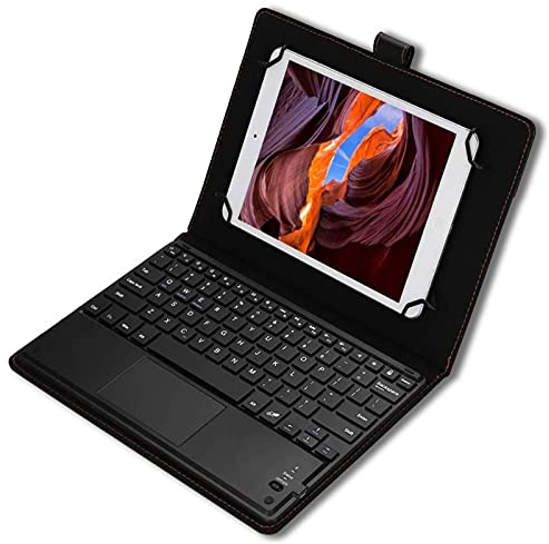 Cover per Tastiera, Cover Protettiva con Tastiera Bluetooth per Tablet Pc da 9,7-10 Pollici, Cover Protettiva per Supporto, Touchpad 100 Ore di Lavoro, Supporta Android/iOS/Windows