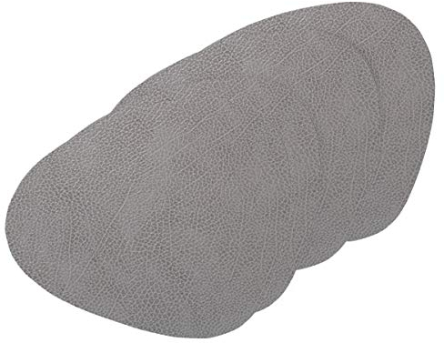 Lind DNA Tischset Curve L Hippo, 4er-Set in Black-Anthracite