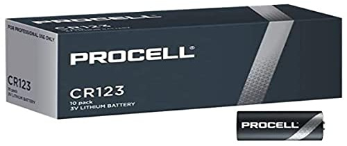 Duracell Procell CR123 Lithium-Batterie, 3 V, 10 Stück grau