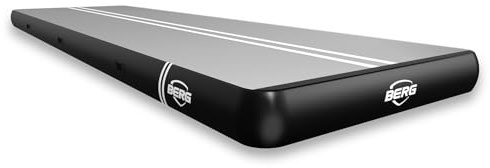 BERG AirTrack Home | Mit Elektrischer Luftpumpe und Tasche | Yogamatte | Tumblingmatte | Verschiedene Größe | Schwarz/Grau
