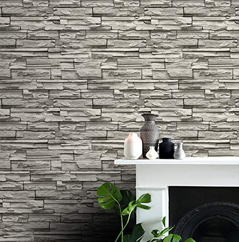 3D Ziegel Tapete Ziegelstein Tapete 10*0,53M Retro stil Vintage Tapete Dekorativ Wallpaper für Schlafzimmer Wohnzimmer Küchen Badezimmer Cafe Steinoptik