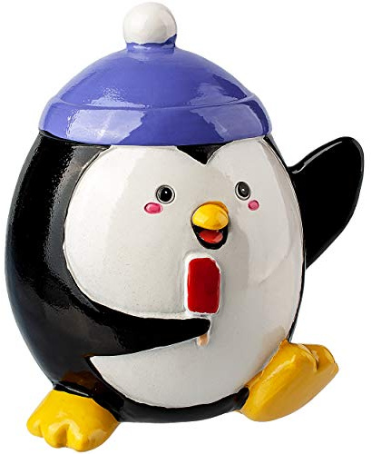 alles-meine.de GmbH große Spardose - Motivwahl - Pinguin - mit Verschluß - aus Kunstharz - 12 cm - stabile Sparbüchse - Sparschwein - für Kinder & Erwachsene/lustig witzig - Ki..