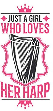 Harfe Notizbuch: Just a girl who loves her harp Harfenist Harfe Harfenistin Orchester / 6x9 Zoll / 120 gepunktete Seiten Seiten