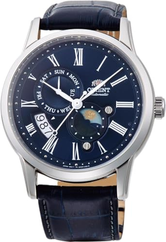 Orient Sun & Moon Herren-Armbanduhr Automatik Handaufzug Mechanisch Klassisch Lederband