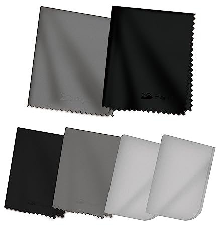 Bilymate Lot de 6 chiffons de nettoyage multi-usages en microfibre pour lunettes, objectifs, écran, lunettes, appareil photo et photo et écran d'ordinateur portable - Chiffon de nettoyage anti-buée -