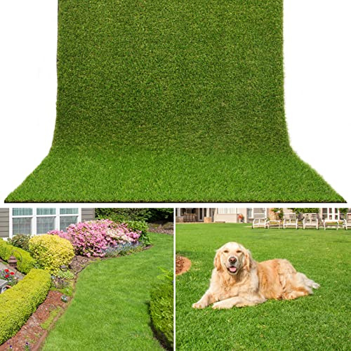 AYOHA Kunstrasen, 1,2 m x 1,8 m, synthetischer, realistischer Kunstrasen, dicker Rasen, Haustierrasen, Astroturf-Teppich, Teppich für Innen- und Außenbereich, Landschaft, Balkon, Terrasse, Dekoration,