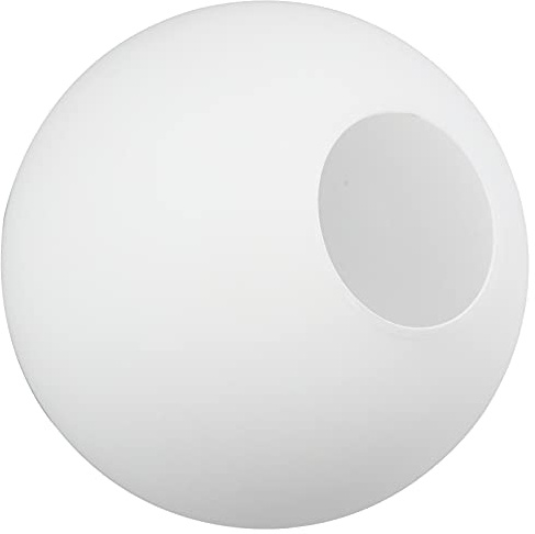 OSALADI Frosted Glass Globe Lamp Shades, White Round Lampshade Cover for Pendant Chandelier, Glass Light Fixture for Wall Sconce Ceiling Light, 2.2 Inch Hole