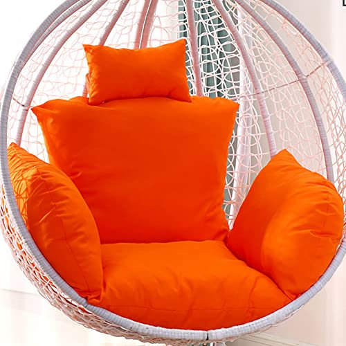 IMYOGI Egg Stuhlkissen mit Kopfkissen Papasan Hängesesselkissen verdicken Schaukelstuhlkissen Patio Wicker Rattan Stuhl Sitzkissen für Garten drinnen/draußen waschbar (Farbe: A14)