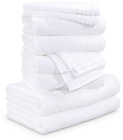 Möve Handtuchset New Classic 10-TLG Handtücher - 2x20x15cm+2x30x50cm+4x50x100cm+2x67x140cm, 100% Baumwolle, Snow