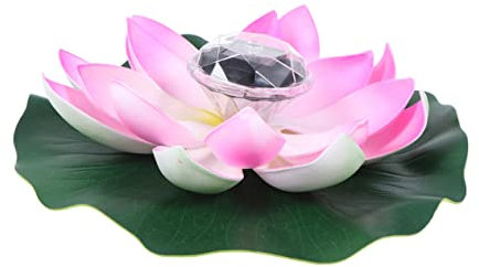 DOITOOL Led Solar Lotus Dekorationslicht Schwimmend Farbenfrohe Lotusblüte Poolbeleuchtung Für Garten Teich Sommer