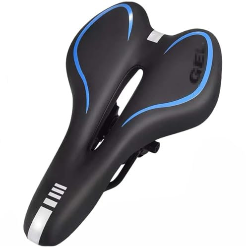 Gel Fahrradsattel MTB Mountain Road Sitz Bequem Weich Radfahren Kissen Heimtrainer Sattel Für Männer Und Frauen Typ B Blau