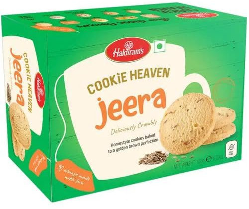 Haldiram's Cookie Heaven Jeera Cookies, 150g (Pack of 2) | Classic Indian Flavors in Every Bite | Crispy Delights | Perfect Snacking