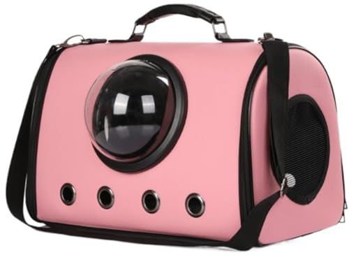 Transportbox Hund Katze Tragbarer Haustier-Rucksack, Tragetasche, Katze, Hund, Handtasche, Träger, Ausgehende Reise, Haustier-Handtasche Haustier-Transportbox ( Color : Rosa , Size : 44*56*31cm )
