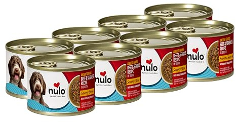 Nulo Ancient Grains Savory Stew with Whole Ingredients Puppy & Dog Food, Beef and Seabass in Broth, 6.0 Ounce, 8 Cans