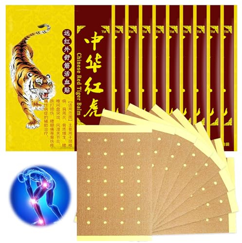 Schmerzlinderung Patch, 80 Stück Wärmepflaster Patch, Schmerzpflaster Pain Relief Patch, Tiger Soreness Relief Patch，Chinesische Ferninfrarot Pflaste für Muskelkater, Rückenschmerzen und Steifheit