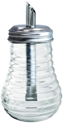 NERTHUS FIH 1369 - Zuccheriera in vetro con tappo dispenser - Design con tubo per un facile dosaggio, ideale per cucina o caffè