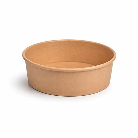 Arredo Chef Bol Salade Kraft 550 ml Sans Couvercle – Lot de 50 Bols Alimentaires en Carton Kraft Épais 320 g Anti-Graisse – Idéal Salades, Poké Bowls et Vente à Emporter