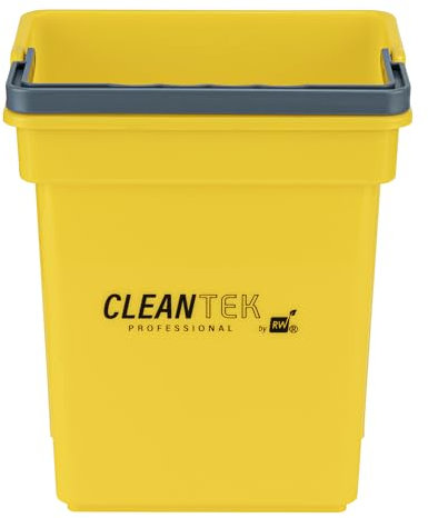 Restaurantware-Clean Tek Professional 4 Quart Cleaning Bucket, 1 Utility Pail with Handle - Heavy-Duty, Portable, Yellow Plastic Washing Pail, Perfect for Household, Outdoor, Car Wash and More