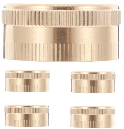 BEBEMOKO 5pcs Brass Hose End Cap Threaded Female Fitting Leakproof Cap for Garden Hoses Easy Installation