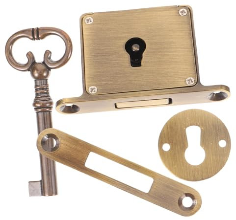 Schubladenschlösser Aus Metall Vintage-schrankschloss-set Schreibtischschlösser mit Schlüssel Aus Messing für Schubladen Sicher Einfach Zu Montieren