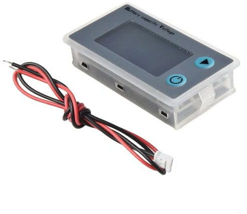 Entgoinggo Digital Battery Voltmeter Tester Monitor with Temperature Sensor for Lithium Lead-Acid Batteries 12V-100V for Car E-Bike RV Boat(24V)