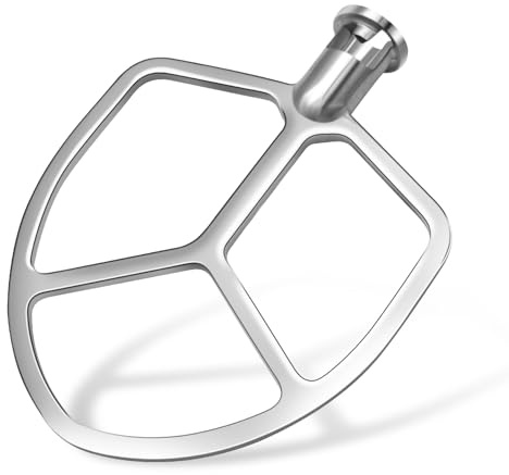 Frusta piatta per mixer KitchenAid 6QT Bowl-Lift Stand in acciaio inox, accessorio di ricambio adatto per mixer professionali 5 Plus e 600 Seris, resistente e lavabile in lavastoviglie