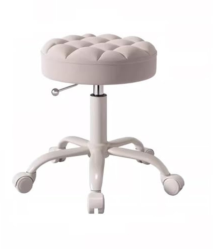 Rollhocker mit Rollen, verstellbare Höhe 43,2 - 55,9 cm, bequemer Sattelhocker für Friseure und Spa-Nutzung