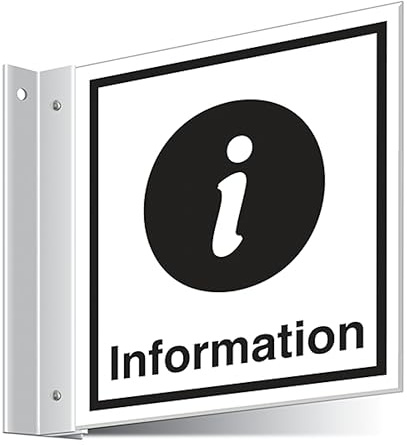 V Safety Information Point Panneau de sécurité 150 x 150 mm – Panneau de sécurité intérieur 3 mm