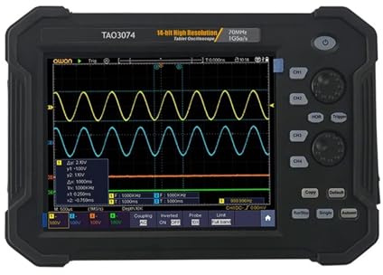 AIRUIXI Handheld Digital Oscilloscope 4CH 100MHz 1GS/s 40M Record Length 8inch Multi- trigger Bus Decoding Functio(3074,E+U)