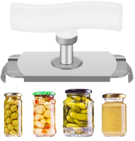 Flaschenöffner Glasöffner Schraubdeckelöffner, 2025 Neu Edelstahl-Drehgelenk Dosenöffner Deckelöffner Sparen Sie Aufwand Flaschenöffner, für Salatdressing und Ketchup aus der Dose (B#)